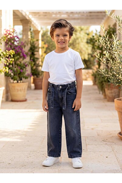 Hazhers Boys' Summer Denim Jeans Fabric Casual Trousers