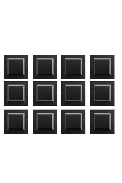 Huzur Elektrik مجموعة مفاتيح Ovivo Quantum Black مكونة من 12 قطعة (يتضمن الإطار)