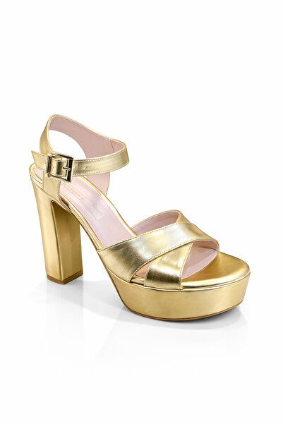 KARVENSHOES فستان سهرة بلاتفورم بلون ذهبي 6734