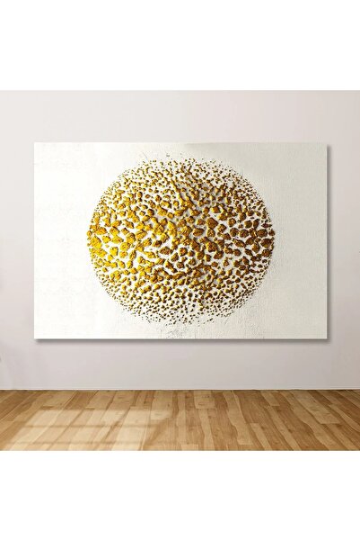 OEM Διακοσμητικός Πίνακας Αναθλάμψη, καμβάς/ξύλο, λευκό/χρυσό, 100 x 140 εκ.