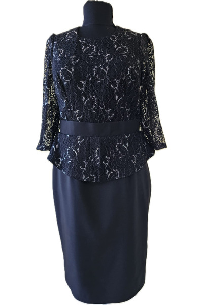 BOTOS VM Rochie elegantă cu peplum în talie