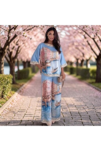 GLAMSI Σατέν κοστούμι με στάμπα