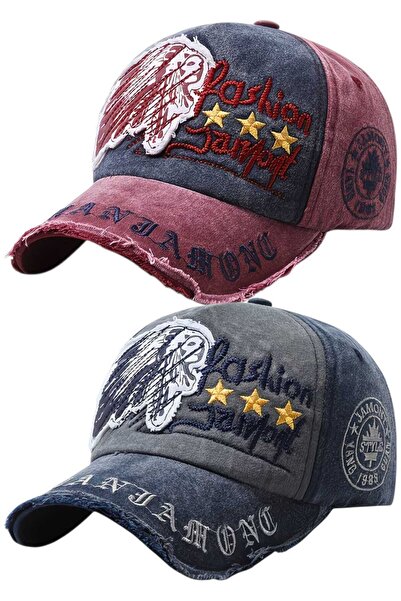 Mood Agenda Unisex Vintage Fashion Jamont Κεντημένο Ρυθμιζόμενο Καπέλο Μπέιζμ...