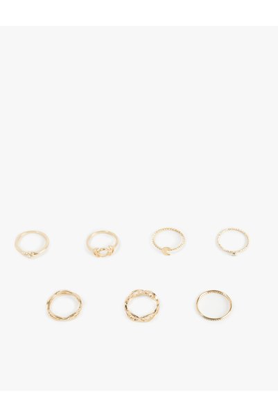 Koton Stone Detailed Twist Ring Set of 7