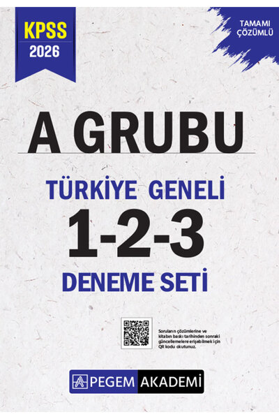 Pegem Akademi Yayıncılık 2026 KPSS A Grubu Tamamı Çözümlü Türkiye Geneli 1-2-...