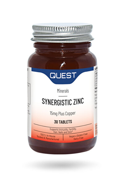 Quest - Synergistic Zinc 15mg Plus Copper 30 Tablets