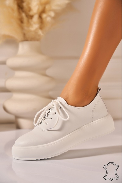 Joana Delsy White Adidași din Piele Naturală 39