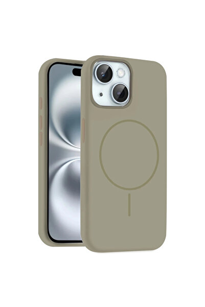 UnDePlus Apple iPhone 15 Kılıf Lansaman Silikon M-Safe Magnetik Şarj Jully Kapak