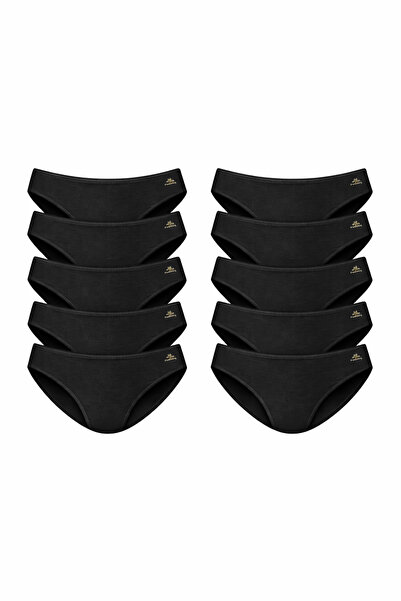 Papatya Pack of 12 Women's 100% Cotton Slip Panties Basic Daily Comfortable Soft