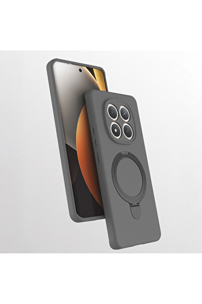 UnDePlus Xiaomi Redmi Note 15 Pro 4G Kılıf M-safe Şarj Özellikli Standlı Sili...