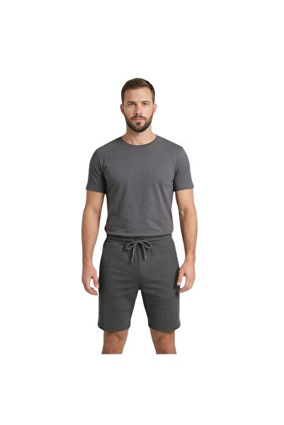 trender Combed Cotton Anthracite Men's Shorts 7193