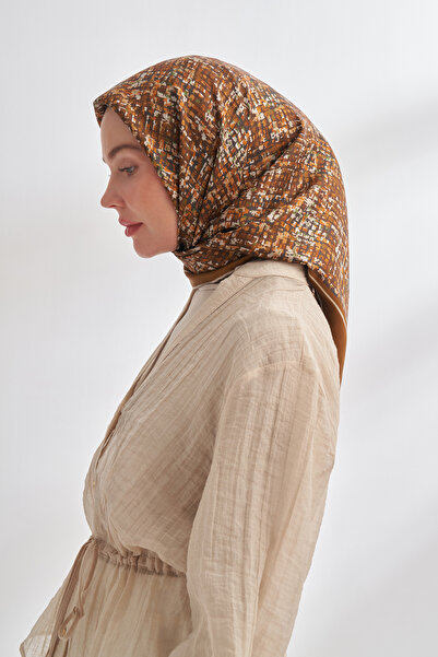 ARMANDA ΜΕΤΑΞΩΤΟ ΜΟΥΣΙΛΙΔΙΟ ΤΥΠΟΥ TWILL ΜΕ ΣΧΕΔΙΟ KAIA - ΠΡΑΣΙΝΟ ΛΑΔΙΟ