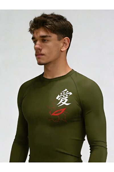 Yokedwear Gaara Uzun Kollu Comporession Bisiklet Yaka Tişört haki