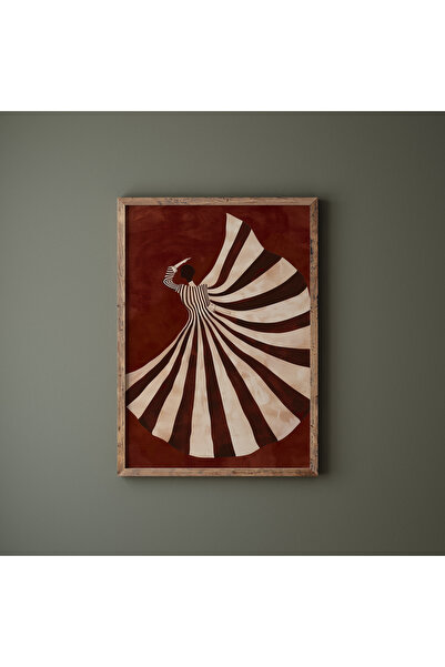 Atelier Mart Crimson Whirl Çerçevesiz Poster