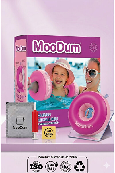 MooDum İçi Dolgulu Çocuk Yüzme Kolluğu 10-40 kg - Pompa, Taşıma Çantası ve Ta...