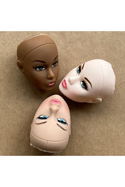 Choice22 مقاس واحد 3 قطع كما في الصورة رؤوس دمى بوبى فارغة للوجه قطع تدريبية ...