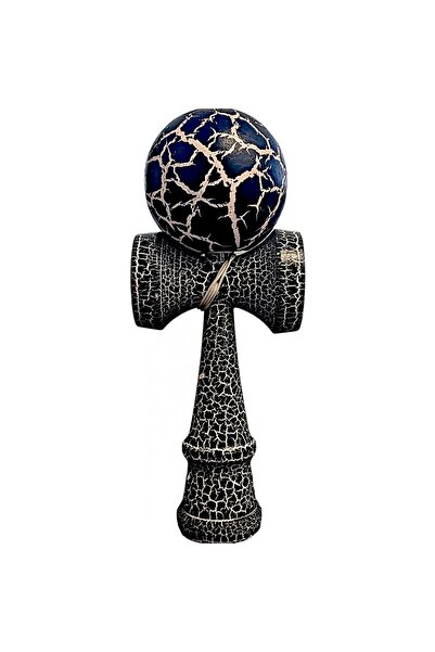 Cyrax Kendama X Original, Profesional, Cyrax, Cracked, Lemn, 18 cm, Negru Alb