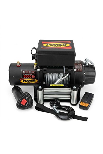 Power Winch 6000 Lb Çelik Halatlı Off-road 4x4 Elektrikli Vinç 12v