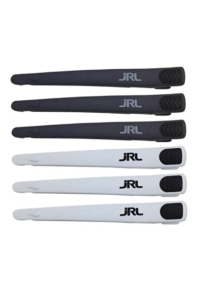 jrl Hairdressing/Barber Clips – – Gray/White – Set of 6