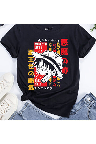 barsdepo Μπλουζάκι με στάμπα MONKEY D. LUFFY, Ποιότητα PREMIUM, Unisex για Πα...