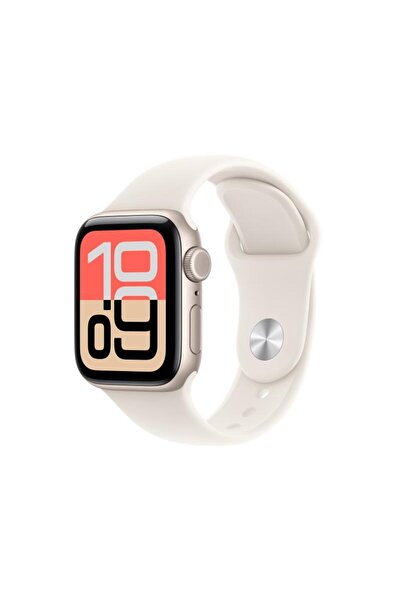 Apple Watch SE (a 3-a generație) 40mm GPS + Cellular, Aluminiu Starlight, Cur...