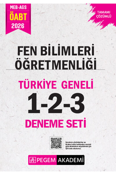 Pegem Akademi Yayıncılık 2026 MEB AGS ÖABT Fen Bilimleri Öğretmenliği Tamamı ...