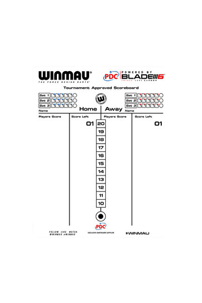 WINMAU DryWipe Dart Skorbordu