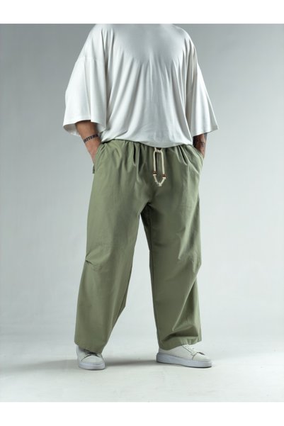 COCOPELLI Knee Detailed Khaki Men's Baggy Pants Coc3113