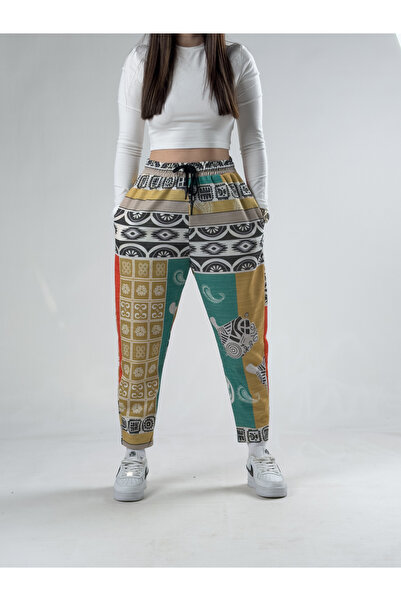 COCOPELLI Γυναικείο παντελόνι μπαγκέτα με μοτίβο μωσαϊκού COCK0043