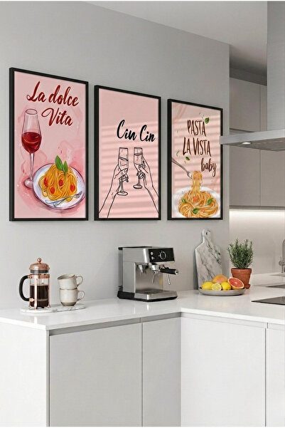 Yoko Home Σετ 3 τεμαχίων ζωγραφικών έργων με ξύλινο πλαίσιο, διακόσμηση τοίχο...