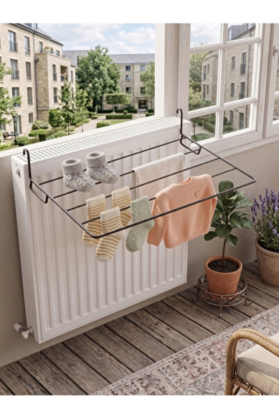 Emkatex Çamaşırlık Isıya Dayanıklı Petek Üstü Kurutmalık Balkon Çamaşır Kurut...