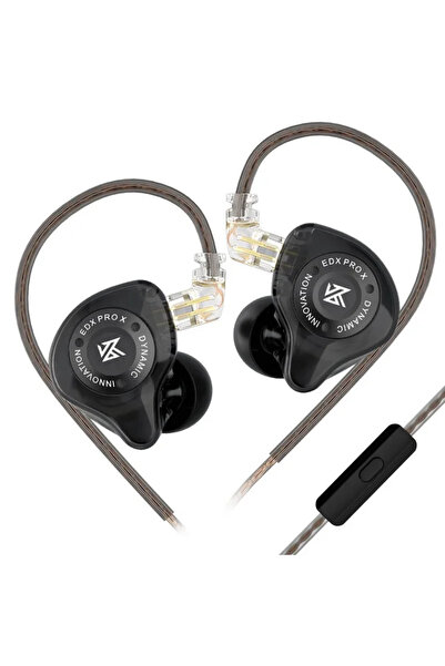 Choice7 سماعات أذن KZ EDXPRO X سوداء بمحرك ديناميكي، سماعات HIFI للرياضة مع خ...