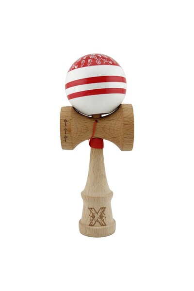 Cyrax Kendama X CHICANOS Original, 55 cm Șnur Roșu/Alb