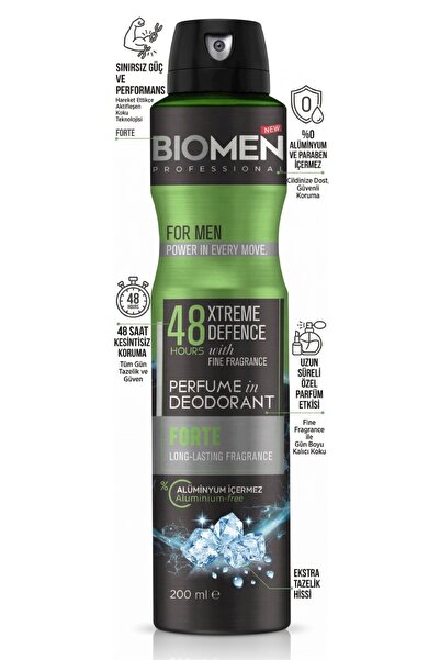 Biomen Perfume in Deodorant For Men Forte 200 ml