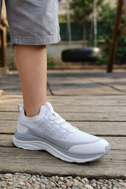 IN-STEP Aeroknit Pro Ultra Light Laceless Sneakers for Boys/Girls - White