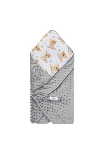Bubaland Paturica de infasat nou-nascut Minky Teddy Bear 80x80 cm