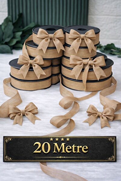 Esteks Dantel ve Tekstil Aksesuarları Κορδέλα από λινό νόπελι 2,5 εκ. 20 μέτρ...