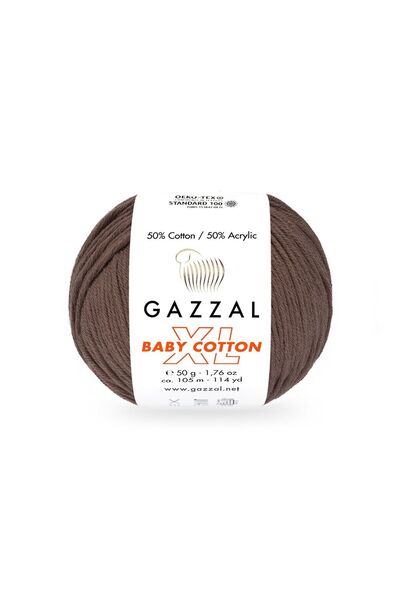 Gazzal Bumbac pentru bebeluși XL 50% Bumbac 50% Acrilic – 50 g 105 m Fir de t...