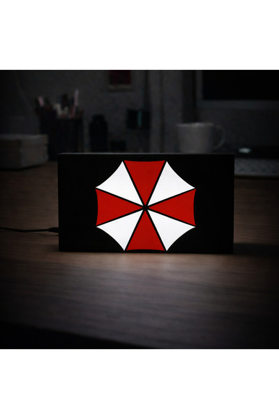 Gişe Arts Masa Lambası - Umbrella Corporation Logo Adaptörlü Dekoratif & Hedi...