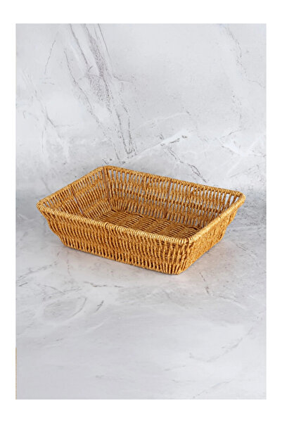 MİEN Dikdörtgen Rattan Ekmek Sepeti 27x20x7 cm