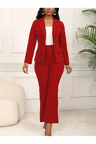 JANES Γυναικείο μακρυμάνικο σετ με γιακά, με λεπτομέρεια με ένα κουμπί, με επ...