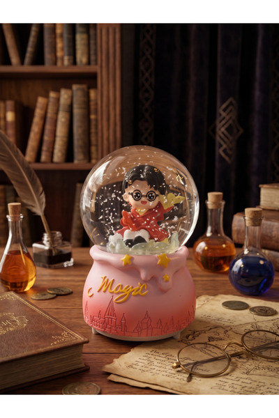 Dörtel Tedarik Harry Potter Kar Küresi Müzikli Işıklı Dekoratif Masa Süsü Obje