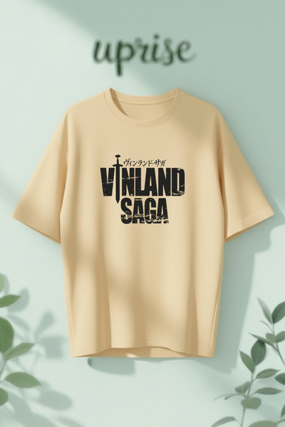 Vordevia Βαμβακερό μπλουζάκι με στάμπα Vinland Saga σε μεγάλο μέγεθος
