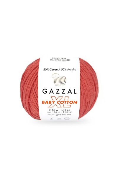 Gazzal Bumbac pentru bebeluși XL 50% Bumbac 50% Acrilic – 50 g 105 m Fir de t...