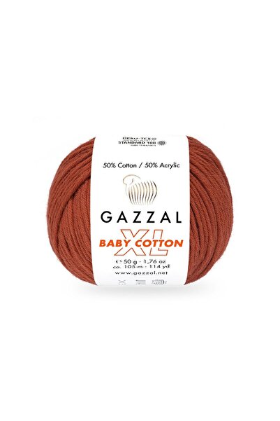 Gazzal Bumbac pentru bebeluși XL 50% Bumbac 50% Acrilic – 50 g 105 m Fir de t...