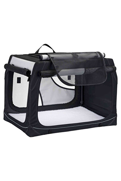 Trixie Geanta Transport Auto/Cazare Caini, Vario, S: 61x43x46 cm, Negru/Gri, ...