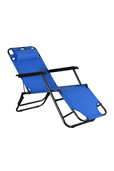 Tradesor Πτυσσόμενη καρέκλα ξαπλώστρα παραλίας–1236–270942 Light Blue