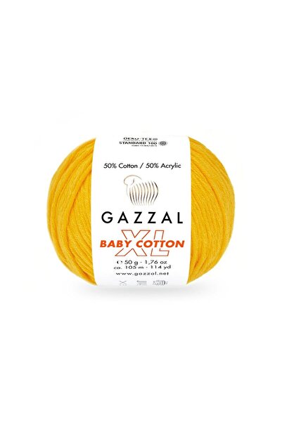 Gazzal Bumbac pentru bebeluși XL 50% Bumbac 50% Acrilic – 50 g 105 m Fir de t...