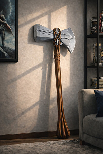 PANO Dijital 125 cm Efsanevi Savaş Baltası Dekoratif 3D Baskı Koleksiyon Ürün...