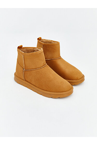 LC Waikiki Suede-look girl's boots with a faux fur lining.